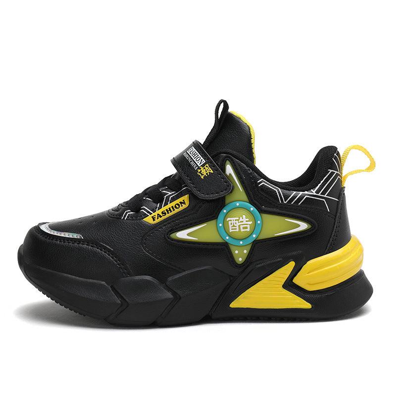 Children's basketball shoes with leather surface - Almoni Express