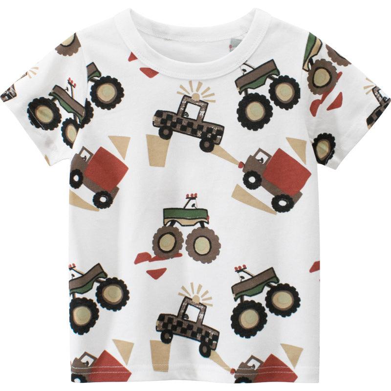 Children's car short sleeve T-shirt - Almoni Express