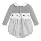 Children's Clothing Baby Romper Gray Sweater Splicing - Almoni Express