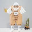 Children's Clothing Men And Women Baby Summer Cartoon Short-sleeved Overalls - Almoni Express