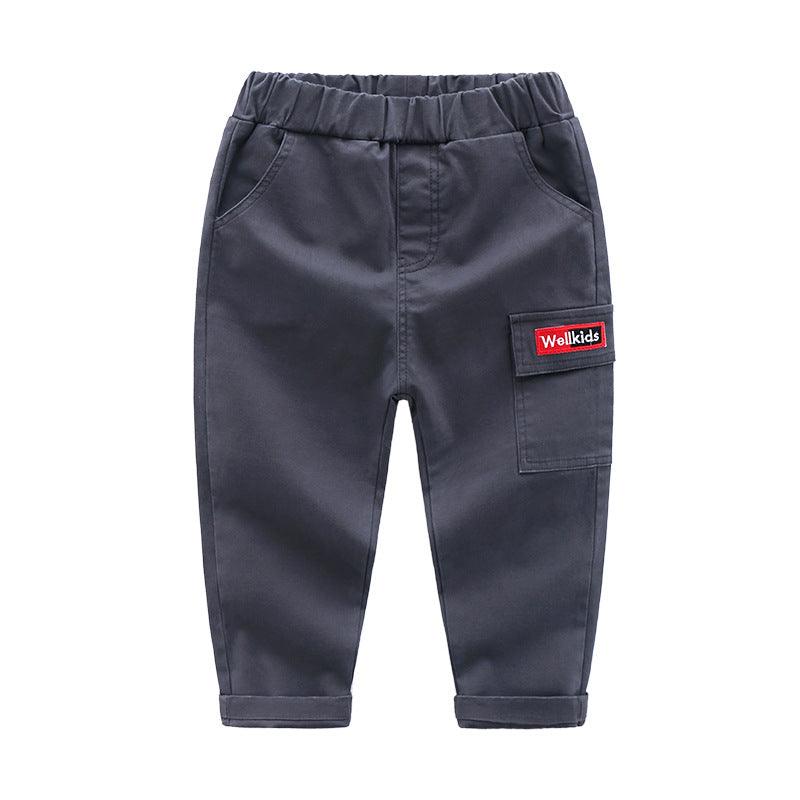 Children's cotton slim feet casual pants - Almoni Express