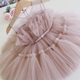 Children's Dress Fluffy Gauze Girl Princess Dress - Almoni Express