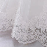 Children's Dress One Year Old Girl Lace Long Sleeve Puffy Baby Shower - Almoni Express