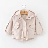 Children's European And American Solid Color Trench Coat - Almoni Express