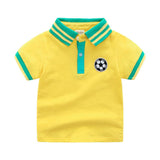 Children's Fashion Lapel Polo Shirt Short Sleeves - Almoni Express