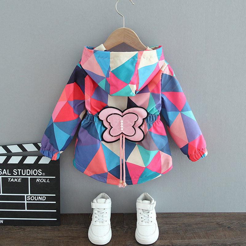 Children's Fashionable Thin Hooded Windbreaker - Almoni Express