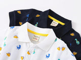 Children's Lapel Shirt With Short Sleeves - Almoni Express