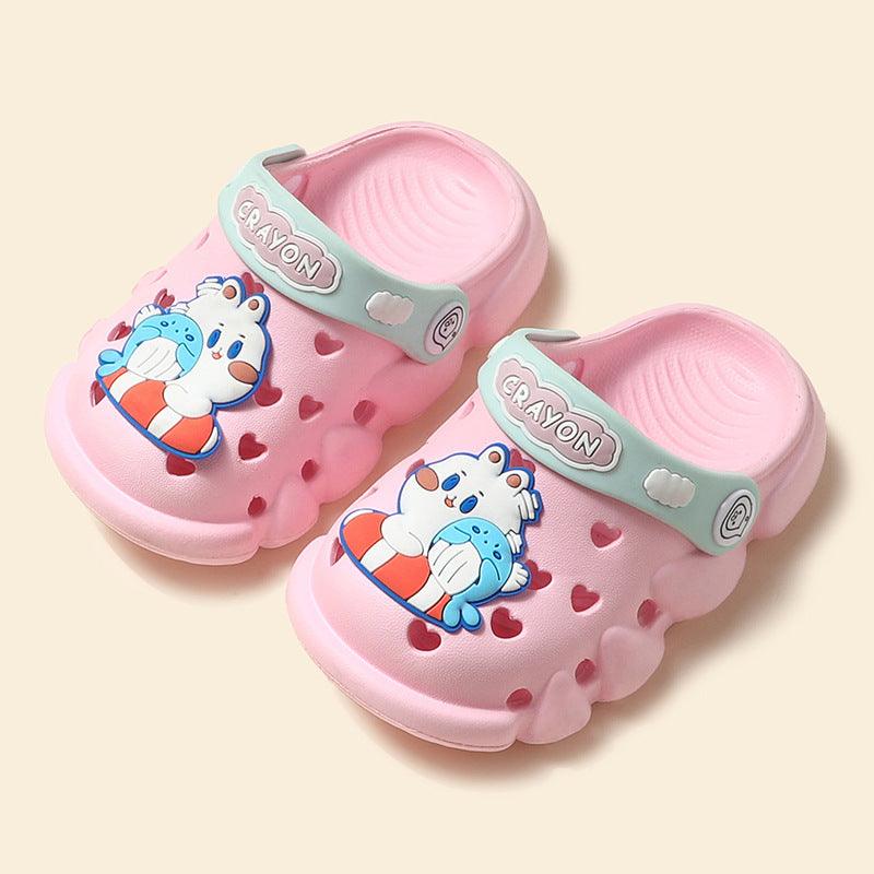 Children's Love Hole Shoes Girls Summer Soft Bottom Non-slip Boy Baby - Almoni Express