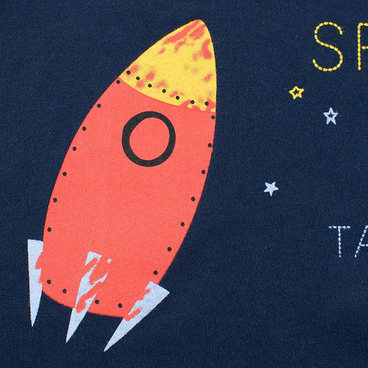 Children's rocket print T-shirt - Almoni Express