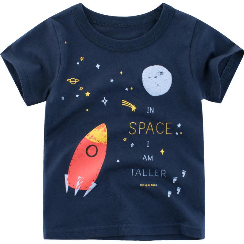 Children's rocket print T-shirt - Almoni Express