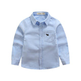 Children's Shirts Boys' Long-sleeved Shirts - Almoni Express