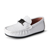 Children's Shoes Peas Shoes Children's Slip-on Leather Shoes - Almoni Express