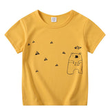 Children's Short Sleeve Boys And Girls T-shirt Cartoon Half Sleeve Top - Almoni Express