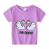 Children's Short Sleeve Boys And Girls T-shirt Cartoon Half Sleeve Top - Almoni Express