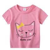 Children's Short Sleeve Boys And Girls T-shirt Cartoon Half Sleeve Top - Almoni Express