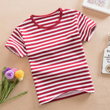 Children's short sleeve T-shirt cotton STRIPE TOP - AL MONI EXPRESS