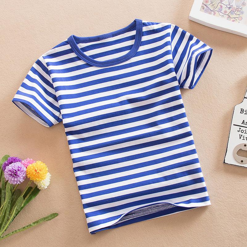 Children's short sleeve T-shirt cotton STRIPE TOP - AL MONI EXPRESS