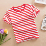 Children's short sleeve T-shirt cotton STRIPE TOP - AL MONI EXPRESS