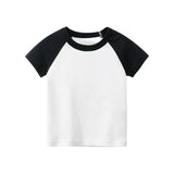 Children's Short Sleeve T-shirt Solid Color Advertising Shirt - Almoni Express