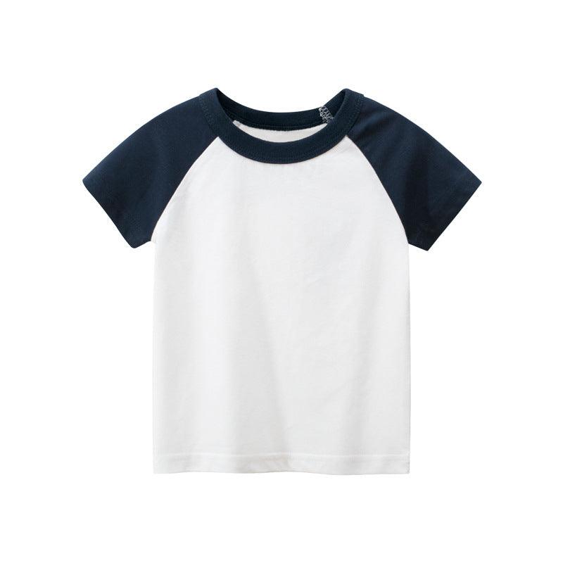 Children's Short Sleeve T-shirt Solid Color Advertising Shirt - Almoni Express