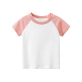 Children's Short Sleeve T-shirt Solid Color Advertising Shirt - Almoni Express