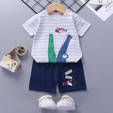 Children'S Short-Sleeved Suit Cotton Baby Summer Baby Clothes - Almoni Express