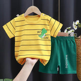 Children's Short-sleeved Suit Cotton T-shirt Baby Baby Clothes - Almoni Express