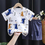 Children's Short-sleeved Suit Cotton T-shirt Baby Baby Clothes - Almoni Express