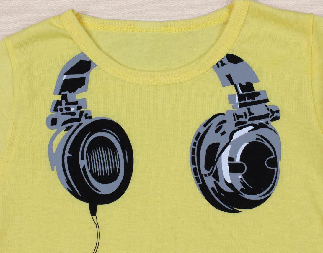 Children's Short-sleeved T-shirt With Earplugs Pattern - Almoni Express