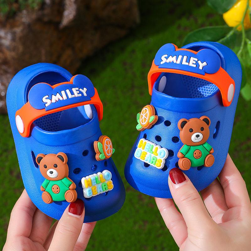 Children's Slippers Summer Cute Outdoor Soft Bottom Non-slip Boys And Girls Sandals Infant Kid Baby Hole Shoes - Almoni Express