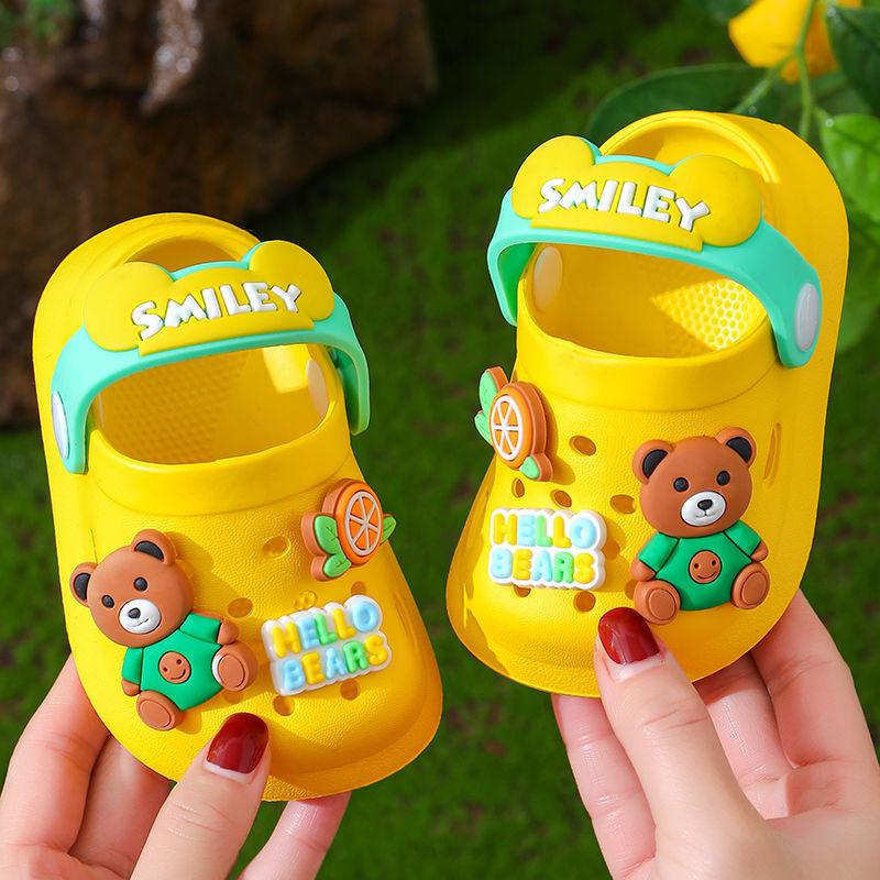 Children's Slippers Summer Cute Outdoor Soft Bottom Non-slip Boys And Girls Sandals Infant Kid Baby Hole Shoes - Almoni Express