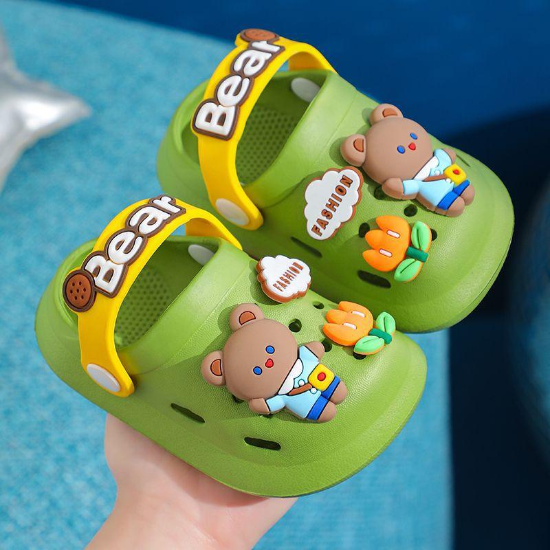 Children's Slippers Summer Cute Outdoor Soft Bottom Non-slip Boys And Girls Sandals Infant Kid Baby Hole Shoes - Almoni Express