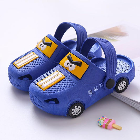 Children'S Slippers Summer New Boy Cartoon Car Baby Sandals Kids Indoor Non-Slip Girls Hole Shoes - Almoni Express