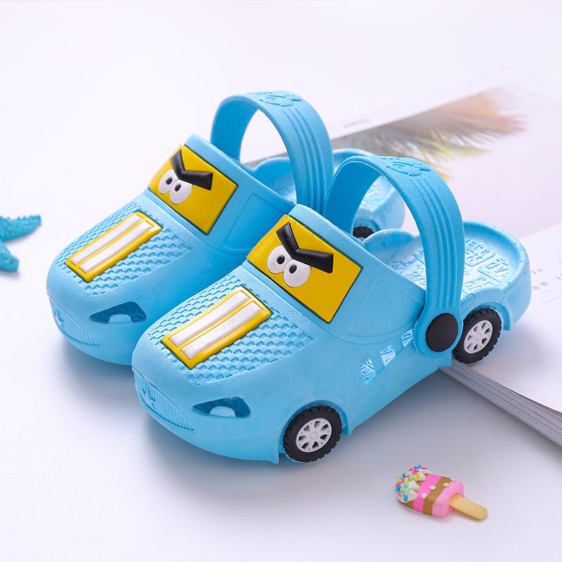 Children'S Slippers Summer New Boy Cartoon Car Baby Sandals Kids Indoor Non-Slip Girls Hole Shoes - Almoni Express