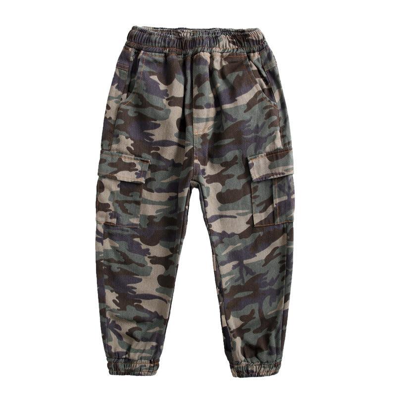 Children's Sports Military Camouflage Casual Trousers - Almoni Express