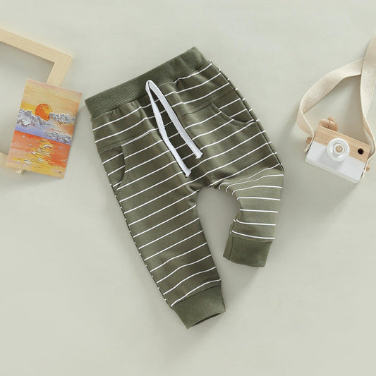 Children's Sports Striped Casual Pants - Almoni Express