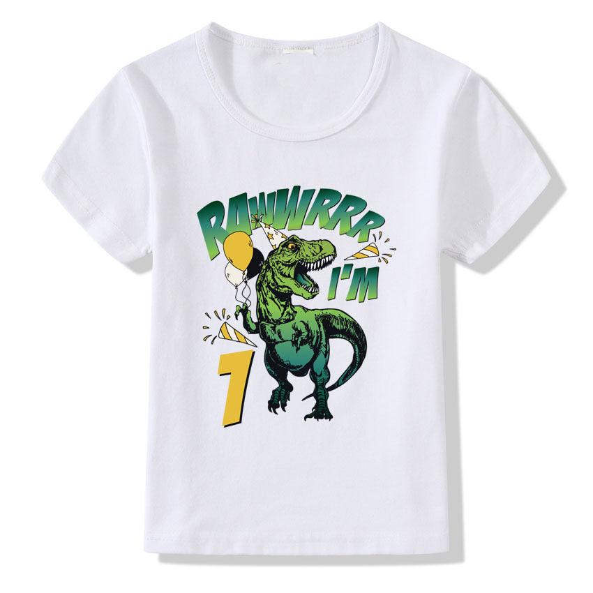 Children's T-shirt Numbers 1-9 Birthday T-shirt - Almoni Express