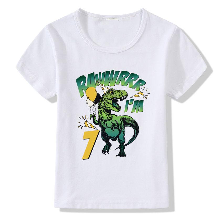 Children's T-shirt Numbers 1-9 Birthday T-shirt - Almoni Express