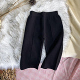 Children's Thickened Knitting Straight-leg Pants Casual Wide-leg Pants - Almoni Express