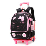 Children's Two-three-wheel Trolley Schoolbag Detachable - Almoni Express