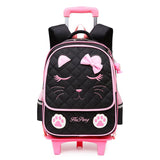 Children's Two-three-wheel Trolley Schoolbag Detachable - Almoni Express