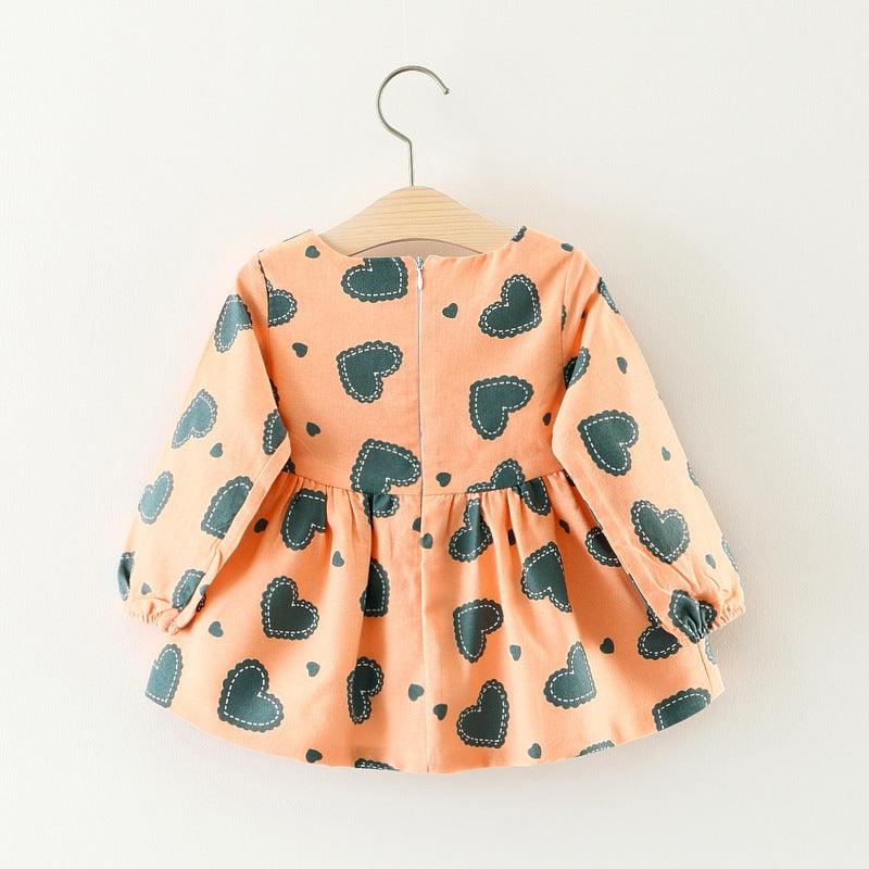 Children's wear on behalf of autumn, foreign trade girls, cotton long sleeved dress, infant cartoon princess skirt - Almoni Express