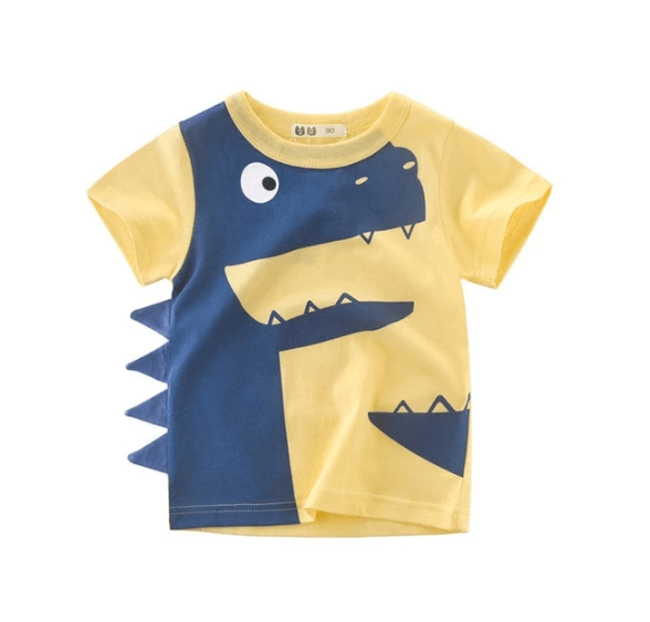 Children's Wear Summer New Korean Children's Boys Cotton T-shirt Men's Treasure In Children's Short Sleeves - Almoni Express