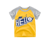 Children's Wear Summer New Korean Children's Boys Cotton T-shirt Men's Treasure In Children's Short Sleeves - Almoni Express