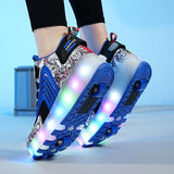 Children's Wheel Shoes LED Light Emitting Charging Children's Lamp Shoes - Almoni Express