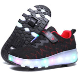 Children's Wheel Shoes LED Light Emitting Charging Children's Lamp Shoes - Almoni Express