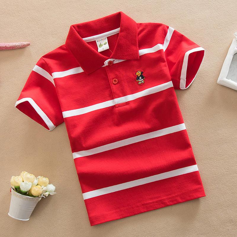 College Style Boys Polo Short Seeve T-shirt - Almoni Express