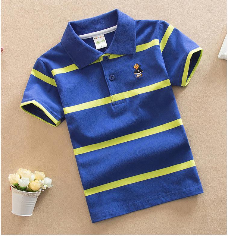 College Style Boys Polo Short Seeve T-shirt - Almoni Express