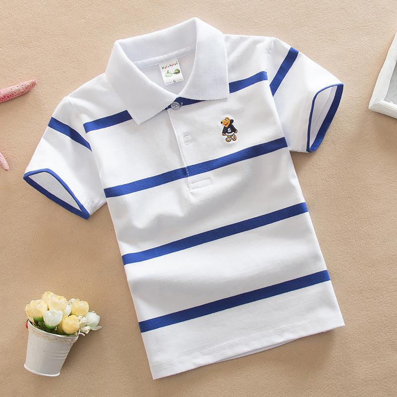 College Style Boys Polo Short Seeve T-shirt - Almoni Express