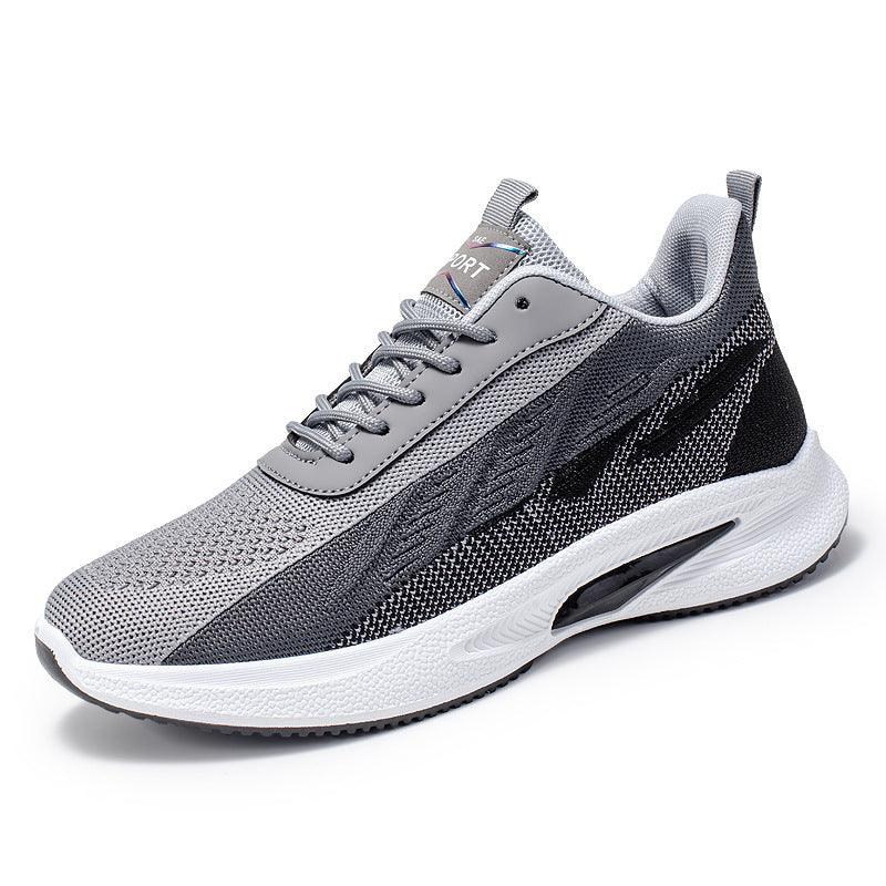 Color-blocked Mesh Sneakers Men Breathable Comfortable Casual Fashion Lace Up Wear-resistant Walking Running Sports Shoes - AL MONI EXPRESS